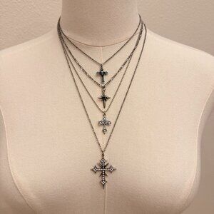 Hot Topic Cross Necklace Set